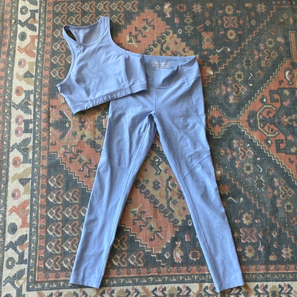 Outdoor Voices Matching Workout Set (light blue/periwinkle)
